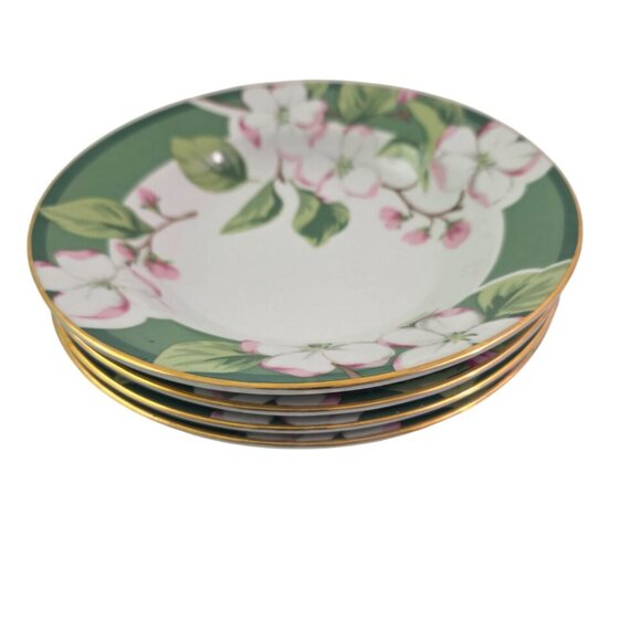 Fairfield Apple Blossom Floral Print 8" Fine China Soup Salad Bowls – Set of 4 - Picture 8 of 14